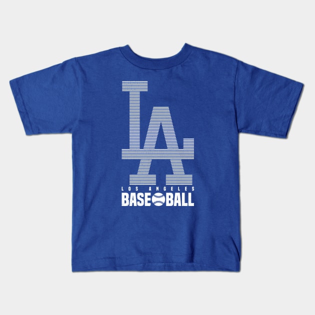 LA Baseball 3 Kids T-Shirt by HooPet